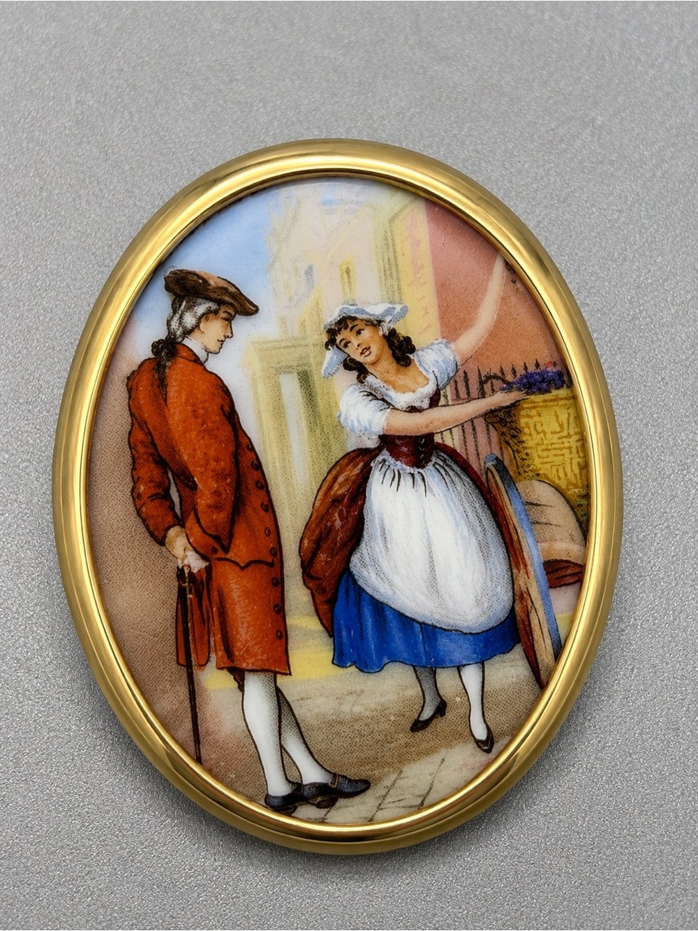 The Proposition Vintage Porcelain Brooch #p08